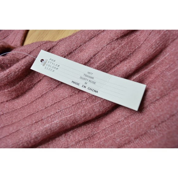 Theo & Spence Size M  Women's Open Front Cardigan with‎ Pockets Dusty Rose - Picture 7 of 9